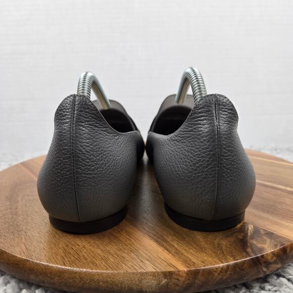 M. Gemi The Stellato Gray Leather Slip On Casual Daily Loafer Flats Women 40 - Picture 2 of 13
